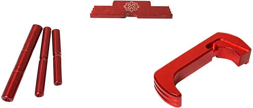 Cross Armory 3 Piece Kit Extended for Glock 17,19,26,34 Gen5 Red AFALSEdized Aluminum/Steel Handgun