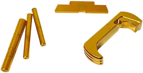 Cross Armory 3 Piece Kit Extended for Glock 17,19,26,34 Gen5 Gold AFALSEdized Aluminum/Steel Handgun