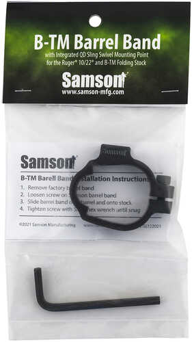 Samson 0404081Xx B-Tm Barrel Band Rifle Ruger 10/22 Black AFALSEdized 6061-T6 Aluminum 0.50"