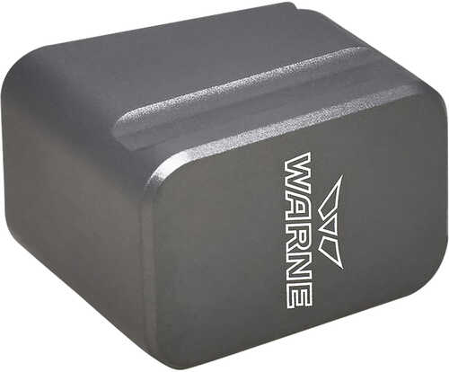 Warne Magazine Extension Gray Hardcoat AFALSEdized 6061-T6 Aluminum For Glock 17/22 9mm Luger (+5), 40 S&W (+4)