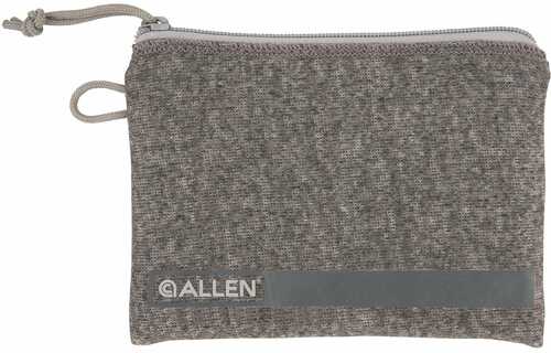 Allen 3625 Pistol Pouch Made Of Gray PolTRUEter With Lockable Zippers, Id Label & Fleece Lining Holds Compact Size Handgu