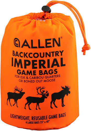 Allen 6590 BackCountry Imperial Elk Game Bag Set Orange PolTRUEter 4 Bags