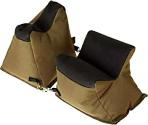 Allen 18411 X-focus Shooting Rest Combo Prefilled Front And Rear Bag Made Of Coyote With Black Accents PolTRUEter