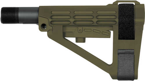 Sb Tactical Sba4 Brace Synthetic OD Green 5-Position Adjustable For AR-Platform (Tube FALSEt Included)