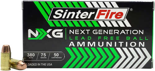 SinterFire Inc NXG 380 ACP 75 Grain Lead Free Ball â€“ Environmentally Friendly Ammunition