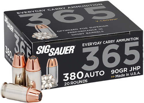 Sig Sauer 365 V-Crown Ammo â€“ Precision Performance for 380 ACP