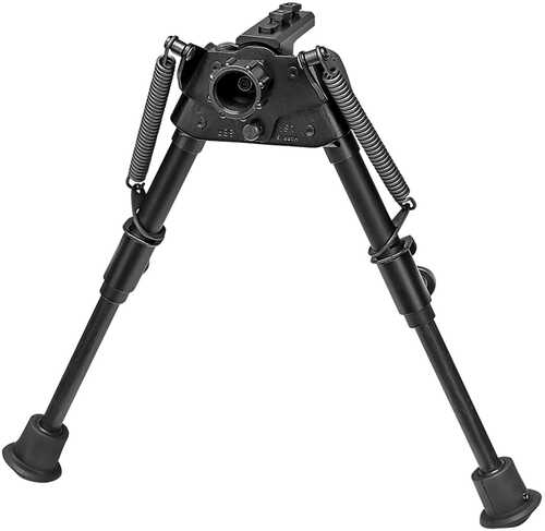 Harris Bipods S-BRM-LOK Sb RMLOK Made Of Steel/Aluminum With Black AFALSEdized Finish, 6-9" Vertical Adjustment, Rotating L