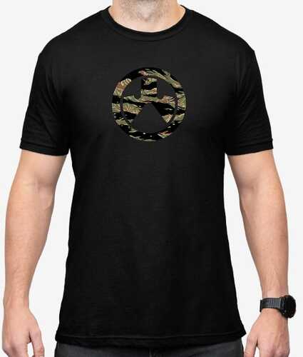 Magpul Mag1292-001-l T-shirt Tiger Stripe Icon Black Cotton/polTRUEter Short Sleeve Large