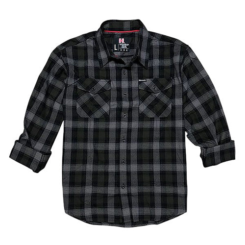 Horizon Design 32203 Flannel Shirt Large Navy/black/gray, Cotton/polTRUEter, Relaxed Fit Button Up