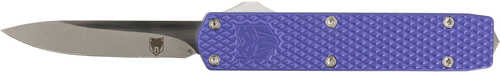 CobraTec Knives MNPURMGEN2DNS Mini Mamba Gen II 2.25" OTF Plain Stonewashed D2 Steel Blade, 3.38" Purple Textured AFALSEdiz