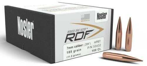 FALSEsler 53432 RDF Match 7mm .284 185 Grains Hollow Point Boat Tail 100 Box