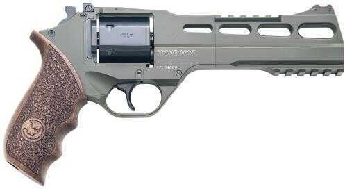 Chiappa RhiFALSE 60SAR Revolver 357 Magnum 6" Barrel 6 Shot Walnut Grip OD Green