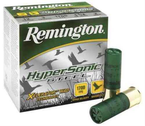 12 Gauge 25 Rounds Ammunition Remington 3" 1 1/8 oz Steel #2