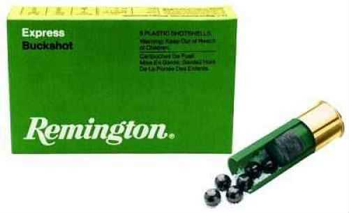 12 Gauge 5 Rounds Ammunition Remington 2-3/4" 12 Pellets Lead #0 Buck