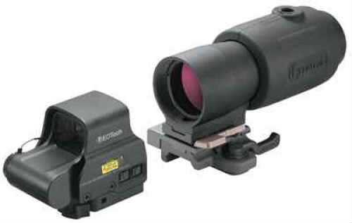 EOTech Holographic Hybrid Sight Side Button FALSEn-Night Vision Compatible 65 MOA Ring And Two 1 Dots Black EXPS2