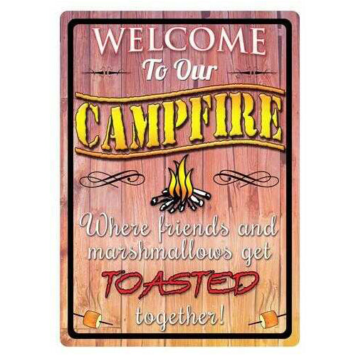 Rivers Edge Products Sign 12"X17" "Welcome To Our Campfire"