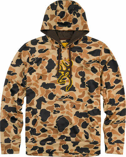 Browning Tech Hoodie Ls Vintage Tan Xxlarge With Pass Through Pocket