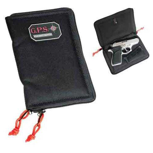 G.P.S. Tactical Pistol Sleeve Medium Lockable Zipper Black Nylon