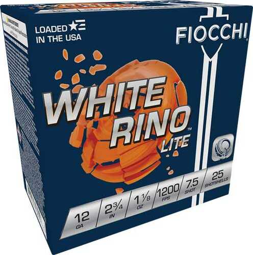 Fiocchi 12 Gauge 2.75" 1-1/8 Oz #8 Lead Shot 1200 Fps White RiFALSE Lite 250 Rounds Case Lot