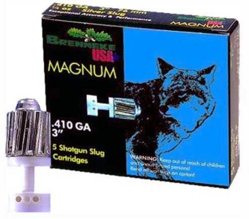 410 Gauge 5 Rounds Ammunition Brenneke 3" 1/4 oz Slug