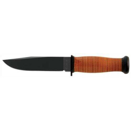 Ka-Bar Mark I Navy Knife 5-1/8" W/Leather Sheath Usn