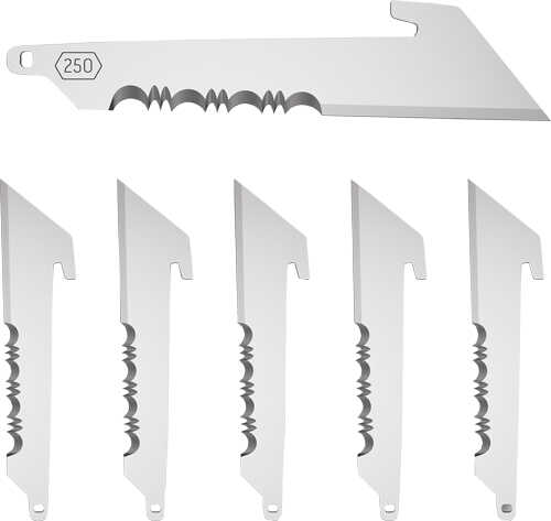 Outdoor Edge 2.5" Utility BLDS W/SERRATIONS Black Blade 6-Pk