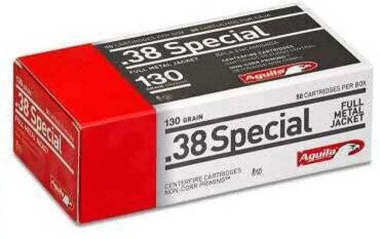 Aguila .38 Special 50 rounds full metal jacket performance ammo box