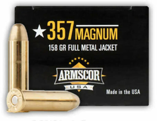 Armscor 357 Magnum 158 grain full metal jacket reloadable ammunition