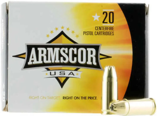 Armscor 9mm Luger 20 rounds 124 grain JHP ammo box