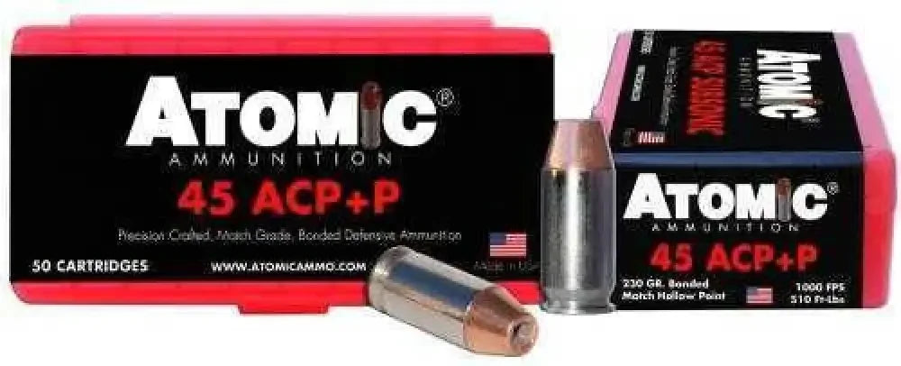 Atomic 00433 45 ACP ammunition 230 grain hollow point for enhanced precision