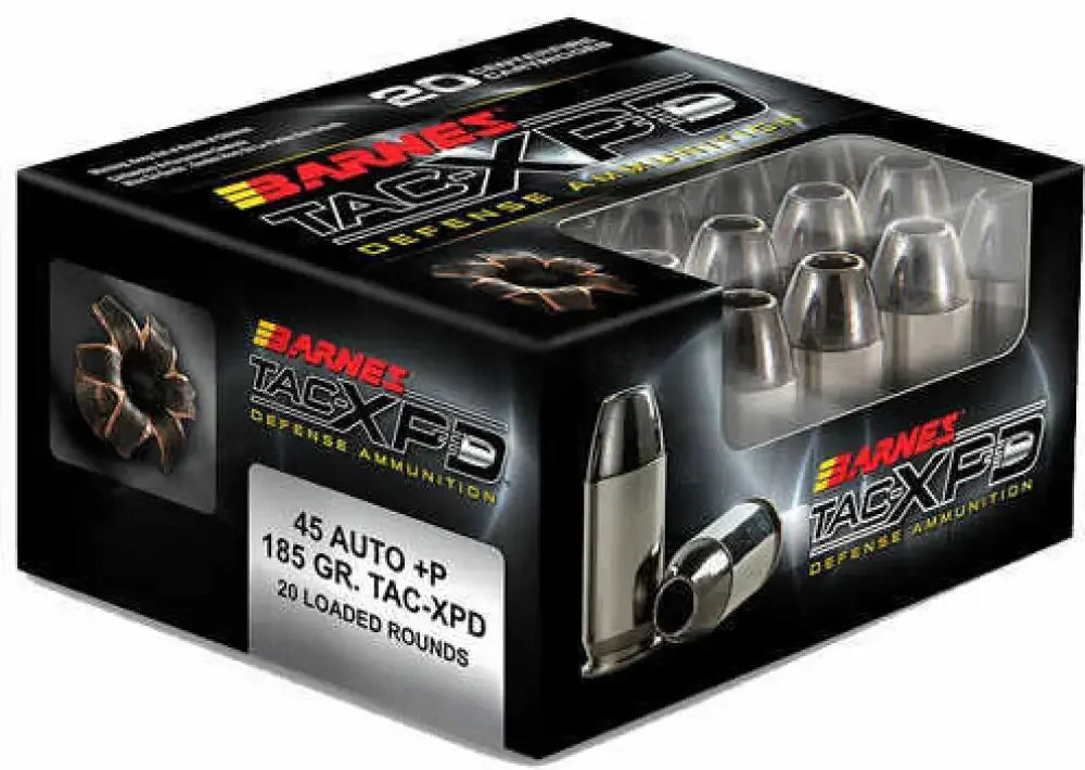 Barnes 45 Acp 185 Grain Hollow Point Devastating Power - Acp / Handgun Ammo