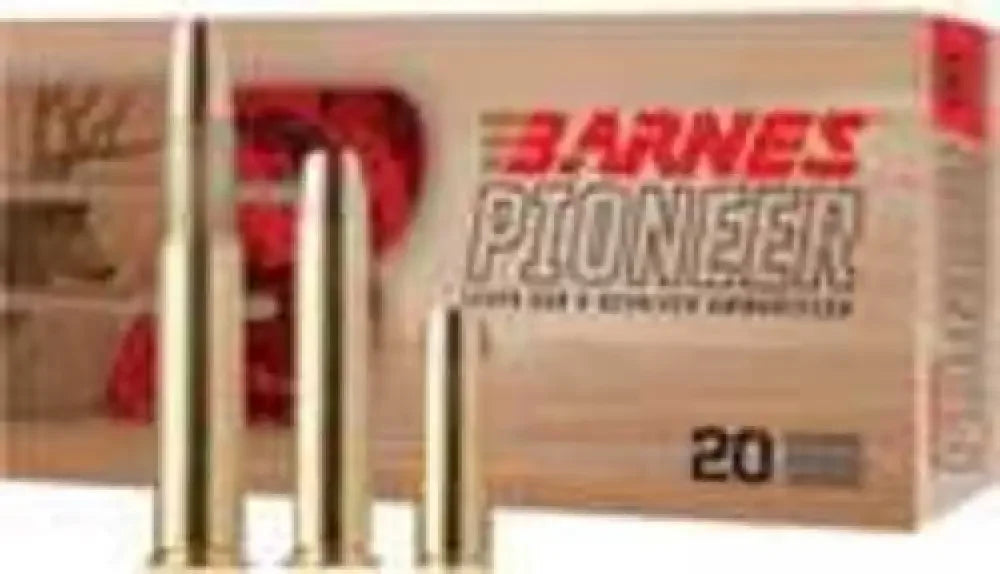 Barnes ammo 357 mag xpb 140gr box with tan red design and brass bullets