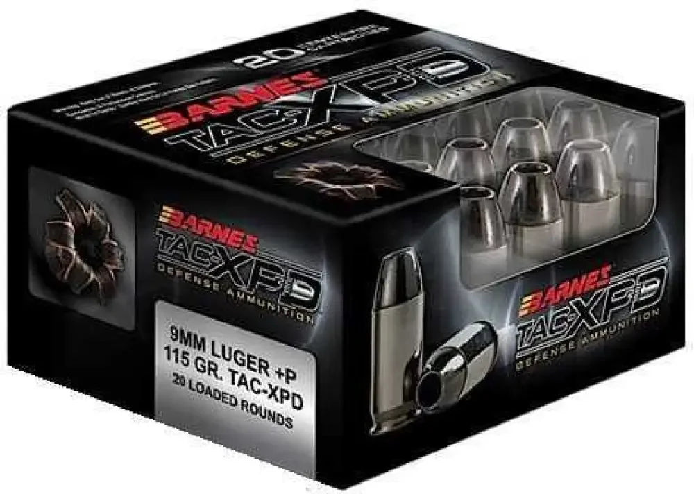 Barnes Tac-xp 9mm 115 Grain Hollow Point: Ultimate Self-defense Ammo - Luger / Point - Handgun