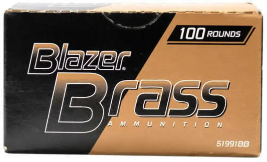 Blazer Brass 9mm Luger 100 rounds 115 grain FMJ ammo box