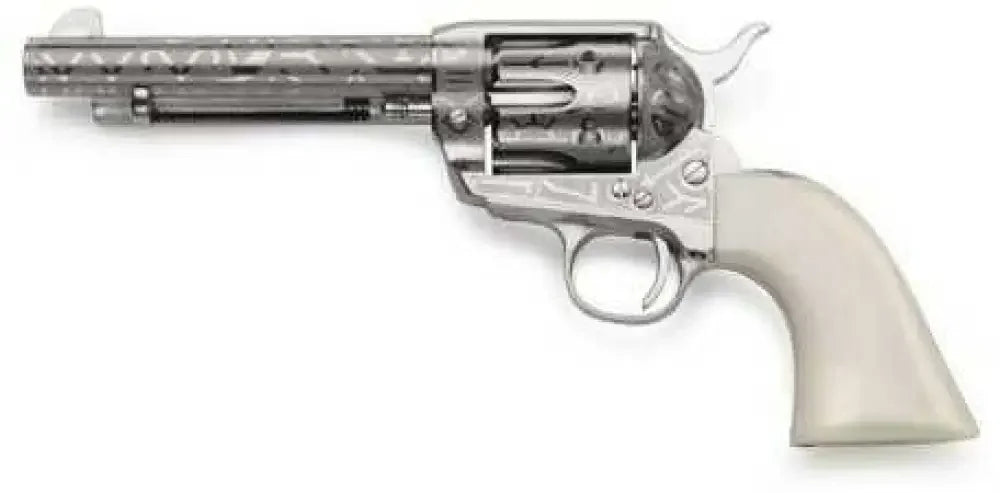 Cattle Brand Western Nickel.357mag with White Pvc Grips - 1873 /.357 Mag. / Revolver - Handguns