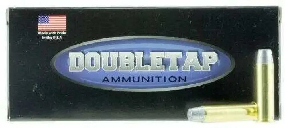 DoubleTap 357 Magnum 200 grain hard cast ammunition box with cartridges