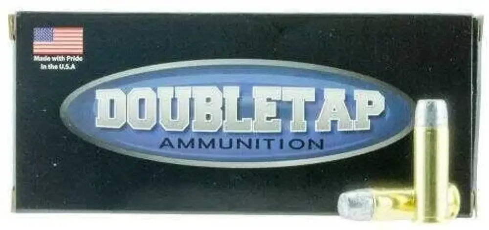 DoubleTap 44 Rem Magnum DT Hunter 320 grain hard cast ammo box