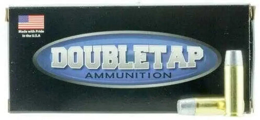 DoubleTap 45 Colt 360 grain ammunition box with heavy hardcast stopping power