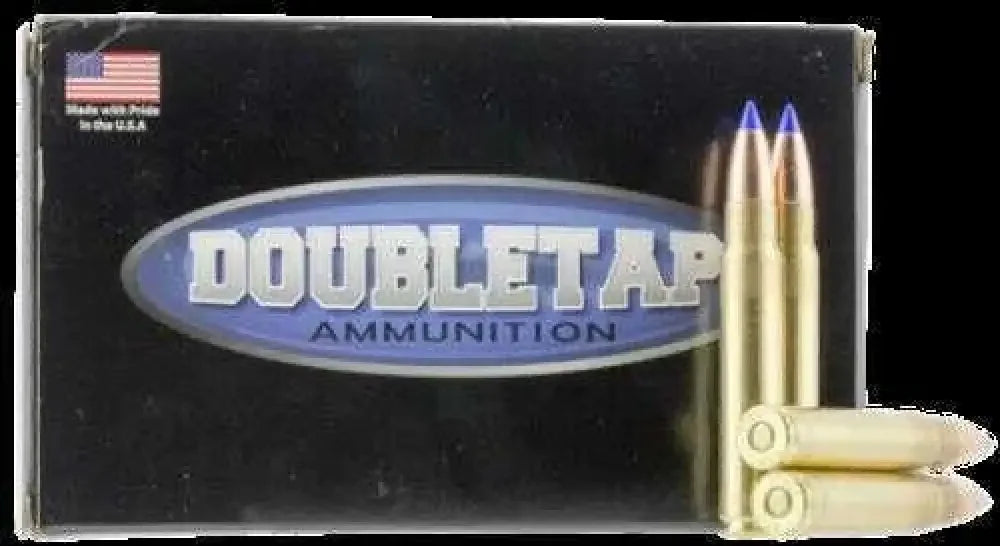 DoubleTap 9mm Luger 124gr jacketed hollow point ammo in black box