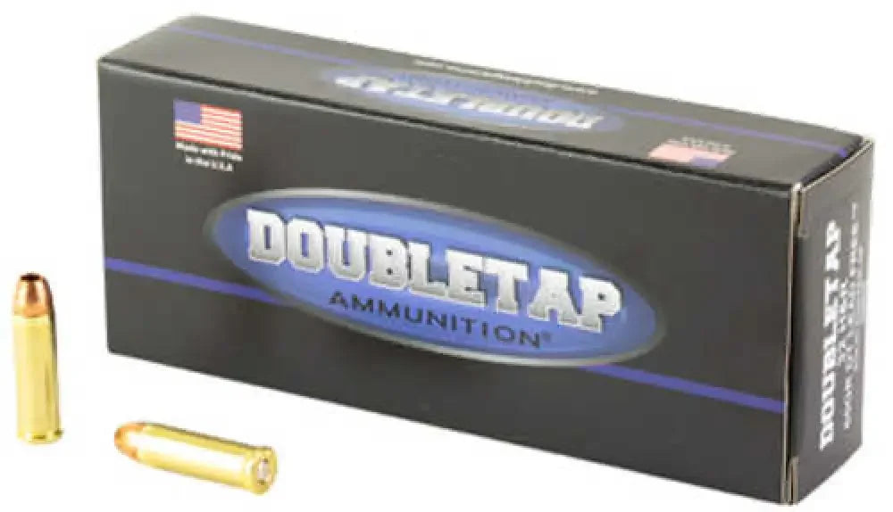 DoubleTap lead free 32 H&R 60 grain copper hollow point ammo box with bullets