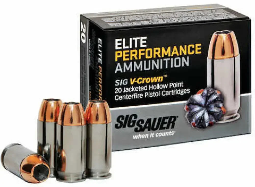 Sig Sauer 45 ACP 50 rounds metal jacket performance ammunition