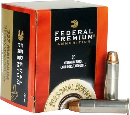 Federal 357 Magnum Ammunition: Controlled Expansion Deep Penetration - 158 Grain / Hollow Point - Handgun Ammo