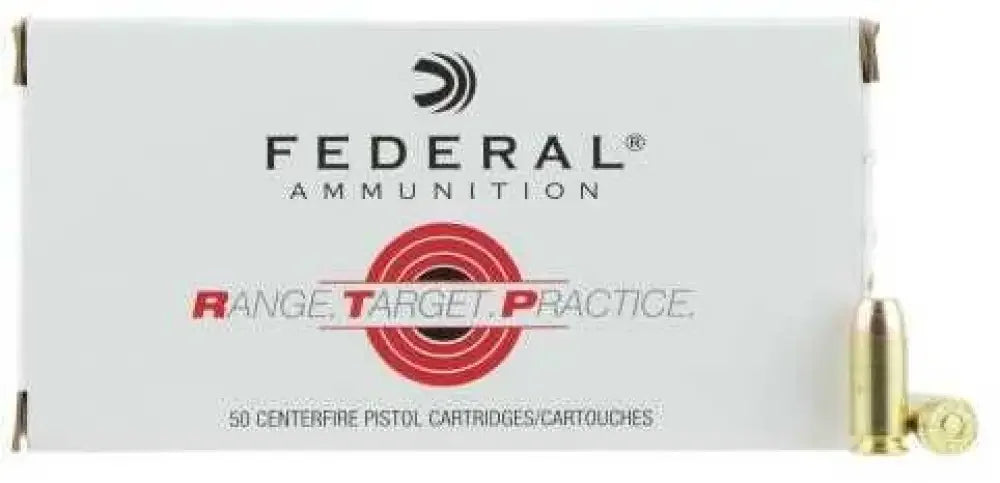 Federal .40 S&W range target practice ammo, 50 brass cartridges box
