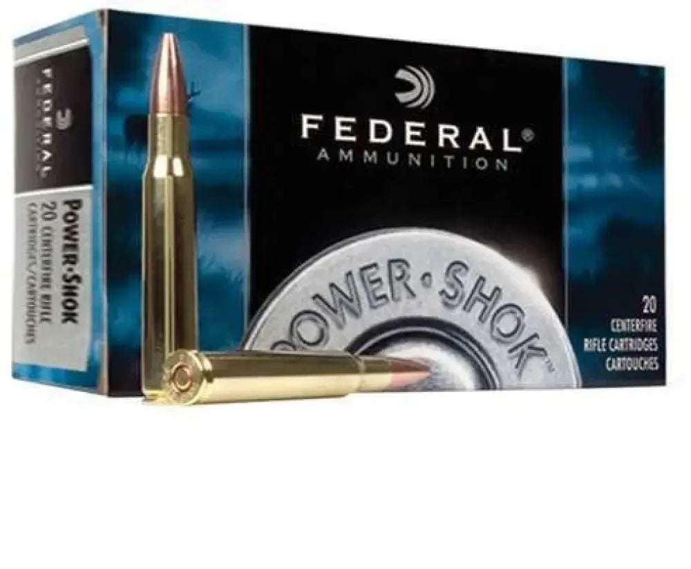 Federal 7x57mm Mauser 140 grain soft point ammo box with 20 rounds