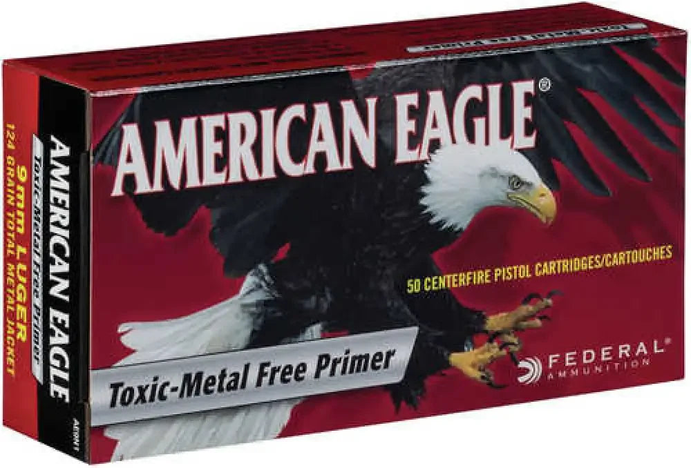 Federal 9mm Luger Ammunition Unleash Precision - 124 Grain / Full Metal Jacket - Handgun Ammo