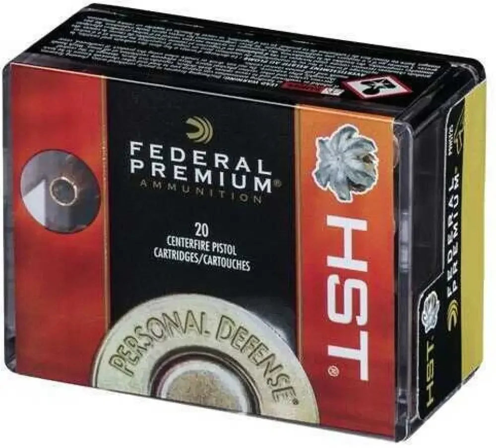 Federal 9mm Luger HST personal defense ammo in red box