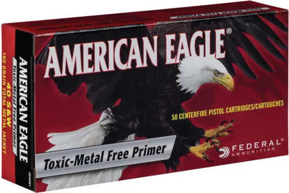Federal American Eagle 40 S&w Target Shooting Power - S&w / 180 Grain / Full Metal Jacket - Handgun Ammo