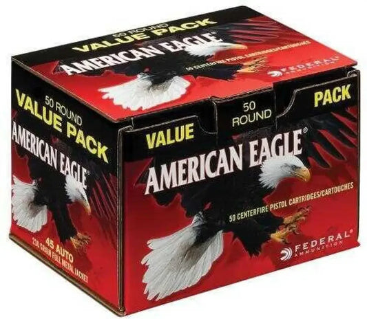 Federal American Eagle 45 ACP 230 Grain FMJ ammo box