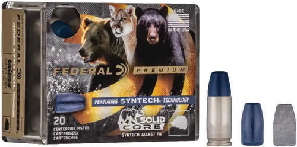 Federal cartridge 200 grain syntech solid core .357 magnum ammo box