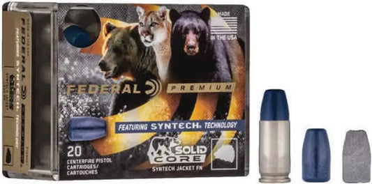Federal cartridge 200 grain syntech solid core .357 magnum ammo box